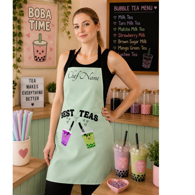 boba tea bubble tea baby  apron (Creator Uploaded)