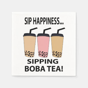 Boba Tea Bubble Tea Boba Tea Party Napkin