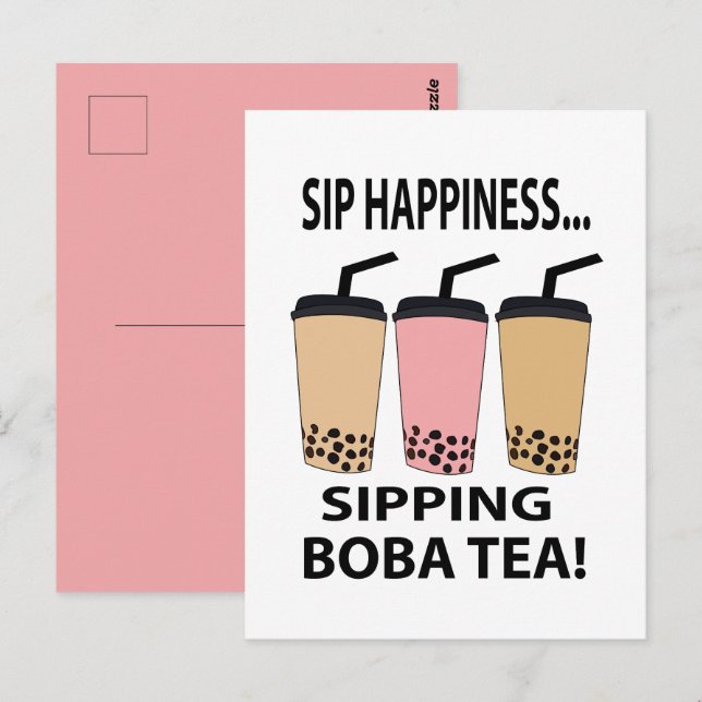 Boba Tea Bubble Tea Boba Tea Postcard (Front/Back)