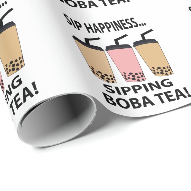 Boba Tea Bubble Tea Boba Tea Wrapping Paper (Roll Corner)