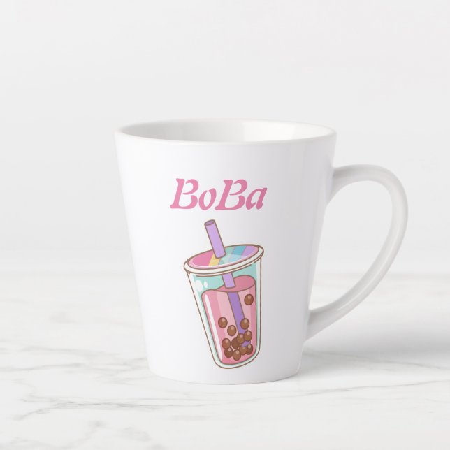 boba tea bubble tea latte mug (Right)