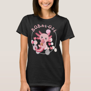 Boba Tea Bubble Tea Milk Tea Axolotl Cute Gift T-Shirt