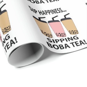 Boba Tea Bubble Tea Wrapping Paper