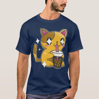 Boba Tea Cat Japan Sweet Otaku  T-Shirt