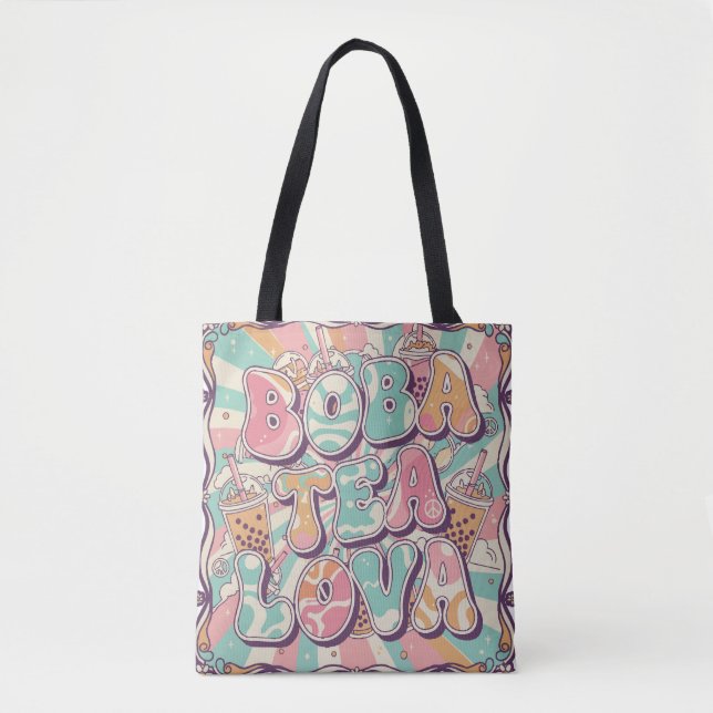 Boba Tea Lova Tote Bag (Front)