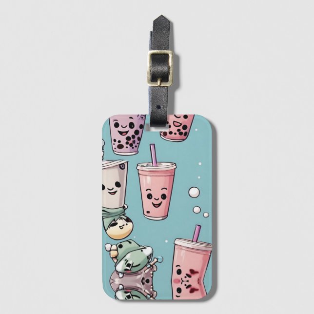 boba tea  luggage tag (Front Vertical)