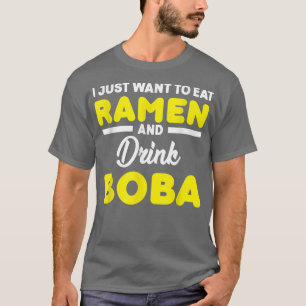 Boba Tea Ramen Cute Kawaii Bubble Milk Tea T-Shirt