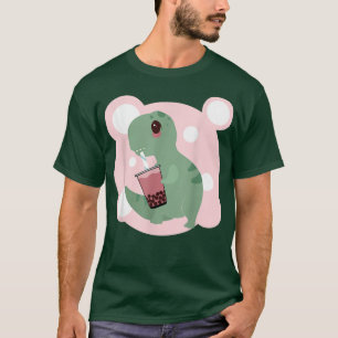 Boba Tea-Rex Bubble Tea Anime Kawaii Cute Dino T-Shirt