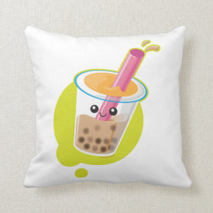 Boba Tea Throw Pillow