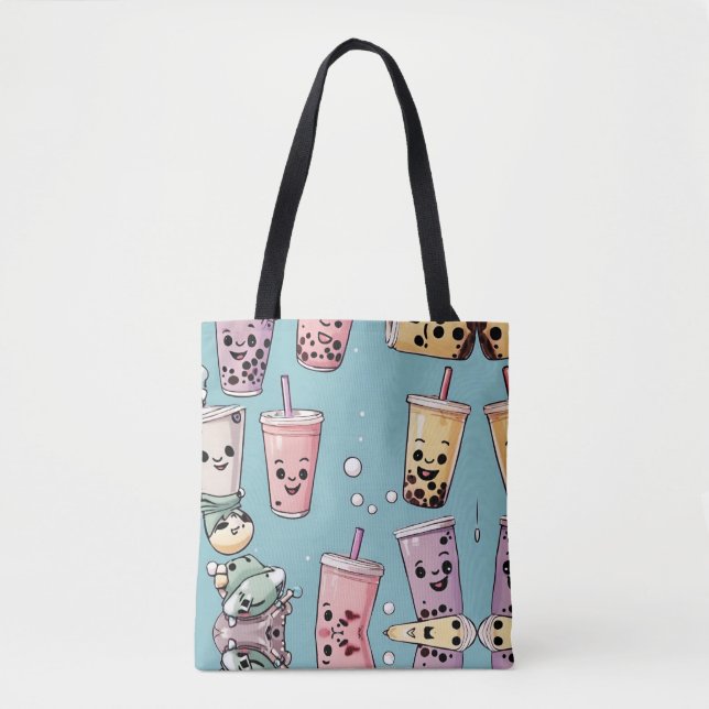 boba tea tote bag (Front)