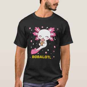 Bobalotl Axolotl Boba Tea Bubble Milk Girls kids T-Shirt
