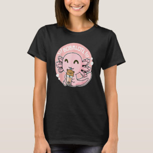 Bobalotl Axolotl Milk Tea Axolotl Drinking Boba Te T-Shirt