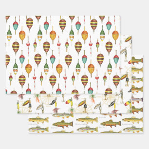Bobbers, Lures and Trout gift wrap