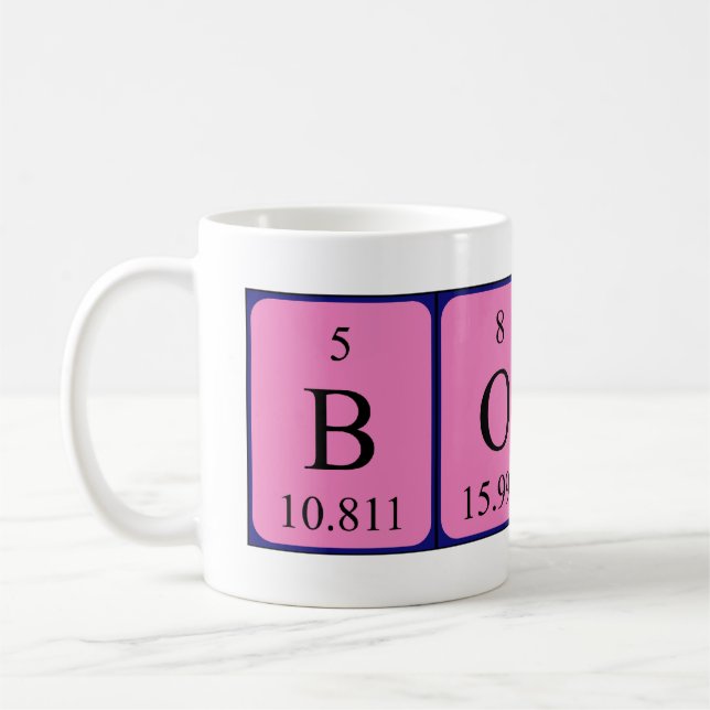 Bobbi periodic table name mug (Left)