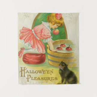 Bobbing for Apples Vintage Halloween Card, 1911 Tapestry