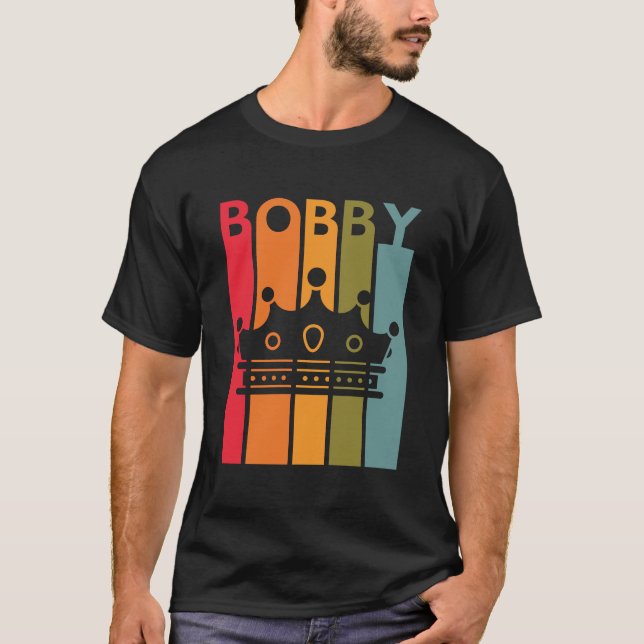 Bobby Gift Idea For Boys Men Retro First Name Vint T-Shirt (Front)