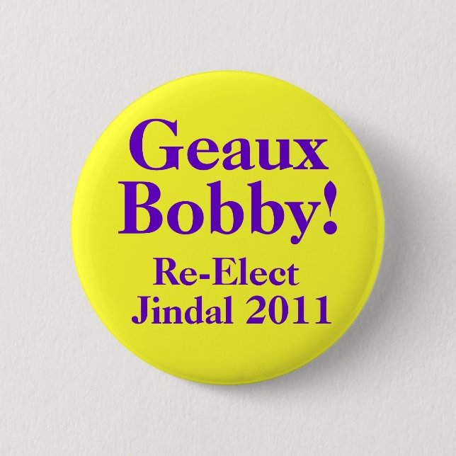 Bobby Jindal 2011 2 Inch Round Button (Front)
