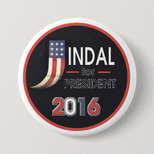 Bobby Jindal for President 2016 3 Inch Round Button