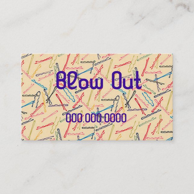 Bobby Pin Regualr Appointment Card (Front)