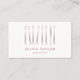 Bobby Pins Hair Stylist Hair Salon Hairdresser Business Card