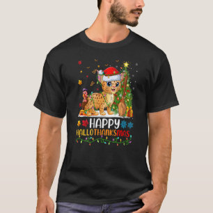 Bobcat Animal   Happy Bobcat Hellothanksmas T-Shirt