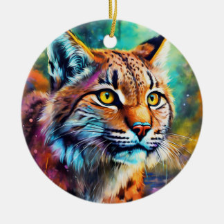 Bobcat Ceramic Ornament