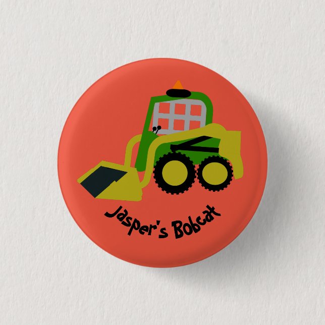 Bobcat Excavator 1 Inch Round Button (Front)