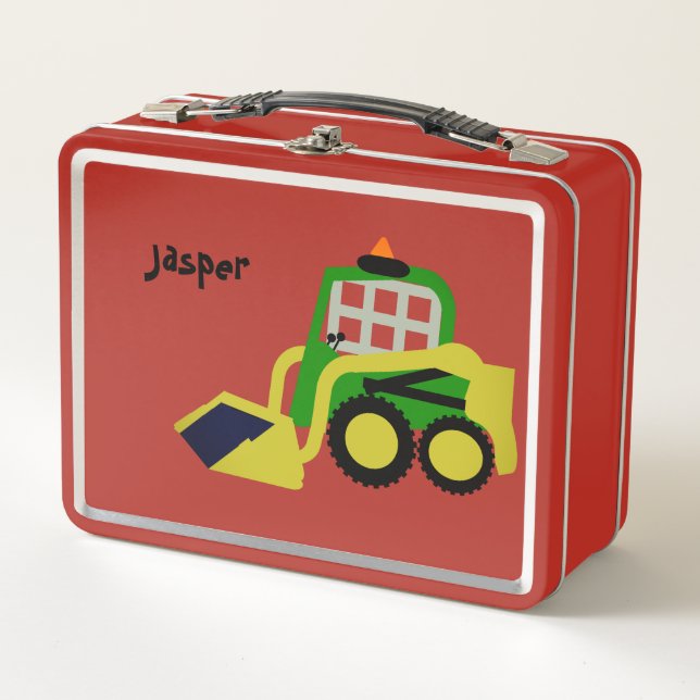 Bobcat Excavator Metal Lunch Box (Front)