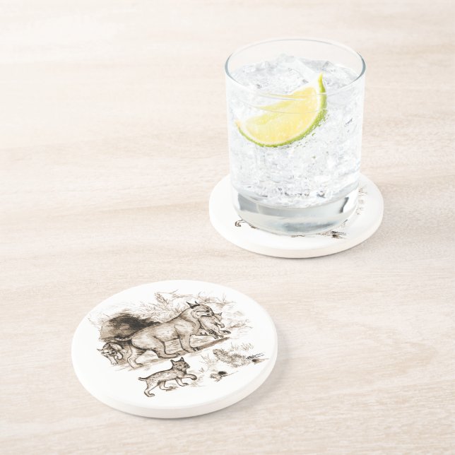 Bobcat Family Coaster (Side)