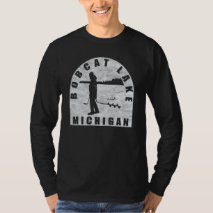 Bobcat Lake Ice Fishing Michigan T-Shirt