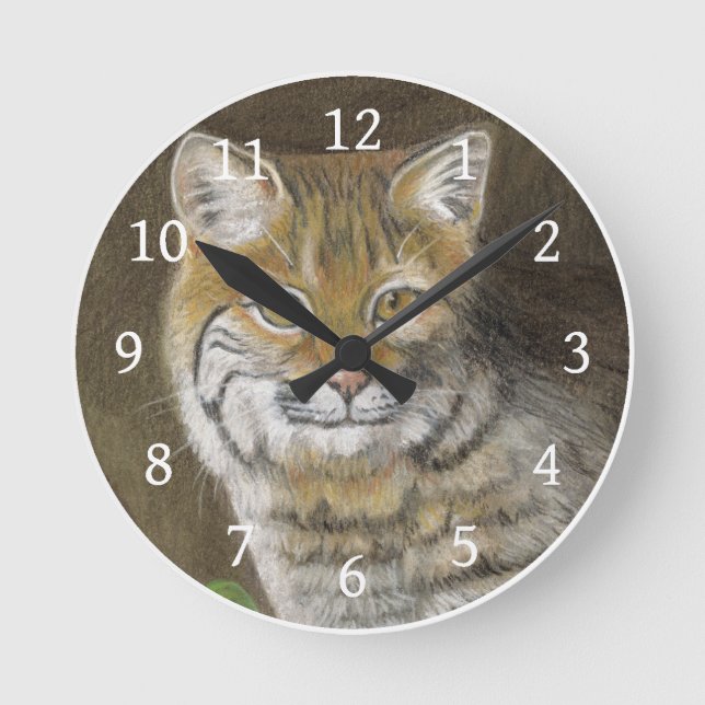 Bobcat Round Clock (Front)