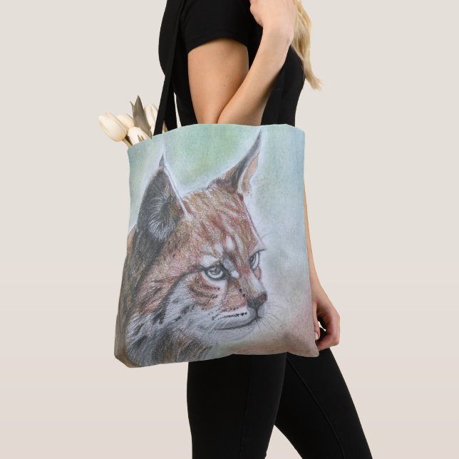 Bobcat Tote Bag (Close Up)