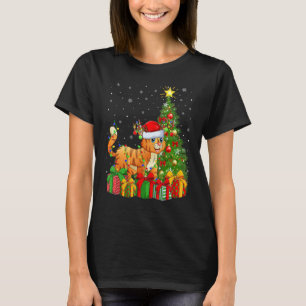 Bobcat   Xmas Holiday Santa Bobcat Christmas Tree T-Shirt