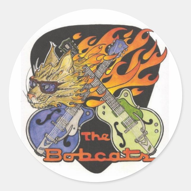 Bobcats Round Sticker (Front)