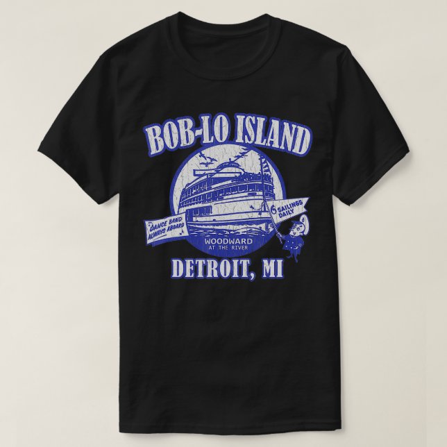 Boblo Island vintage look Michigan  T-Shirt (Design Front)