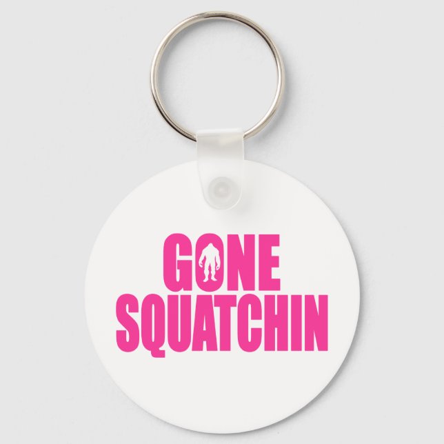 Bobo GONE SQUATCHIN Gear Finding Bigfoot Keychain (Front)