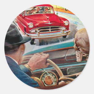 Bob's flesh-eating infection got the best of him classic round sticker