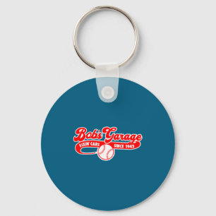 Bobs Garage Baseball Team Illustration Keychain