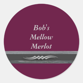 Bob's Mellow Merlot Wine Labels