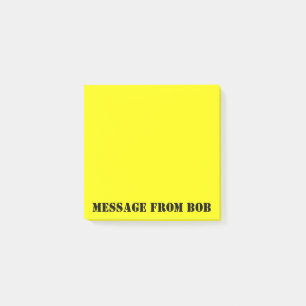 Bob's Notes Dayglow Yellow 3 X 3