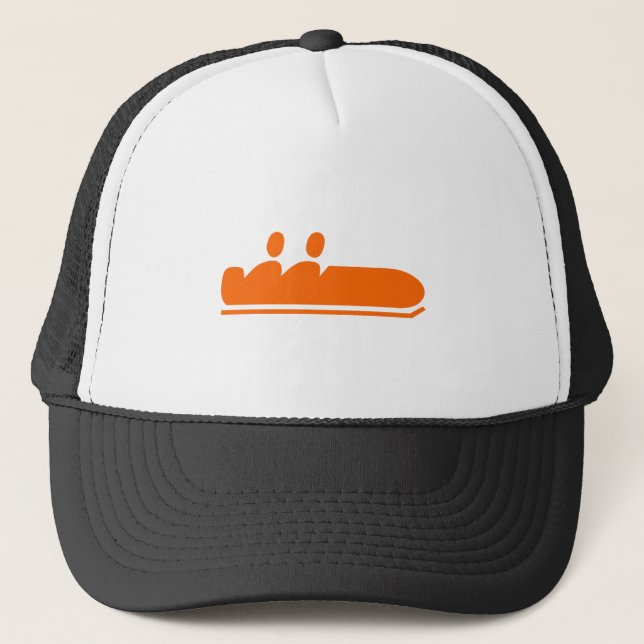 Bobsleigh - Orange Trucker Hat (Front)