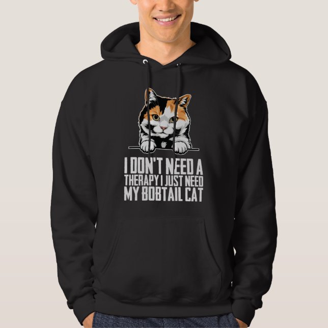 Bobtail cat  Bobtail  Bobtail kitten Hoodie (Front)
