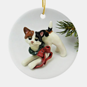 Bobtail japonais Chat Calico Ornement de vacances