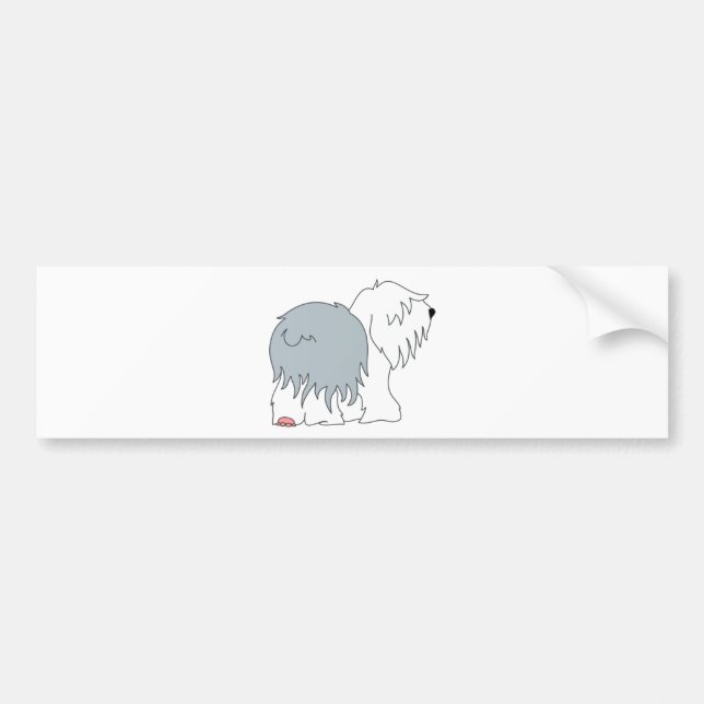 Bobtail Sheepdog Bumper Sticker (Front)