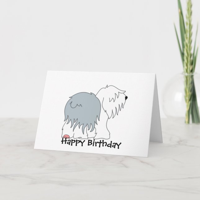 Bobtail Sheepdog Card (Front)