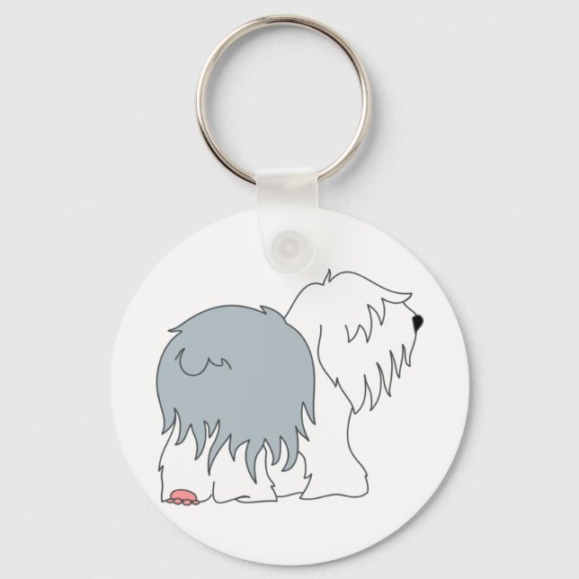 Bobtail Sheepdog Keychain (Front)