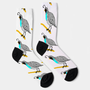 Bobwhite Blue-throated Quail Thunder_Cove Socks