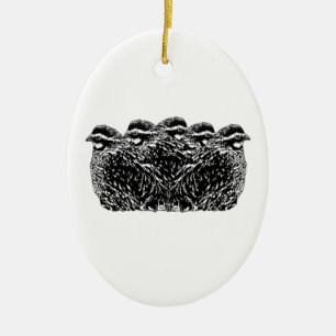 Bobwhite Quail Covey Ceramic Ornament