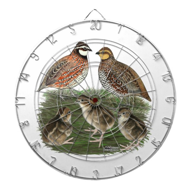 Bobwhite Quail Family Dartboard (Front)