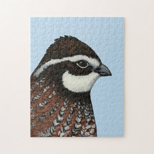Bobwhite Quail Head Jigsaw Puzzle